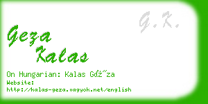 geza kalas business card